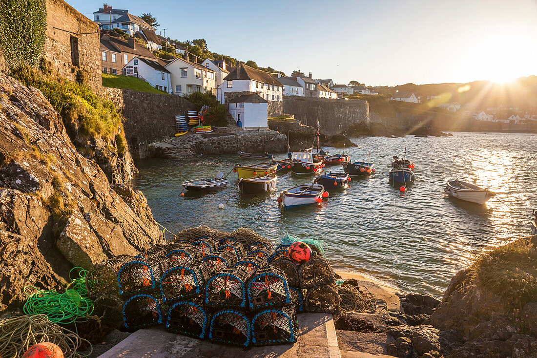 The little harbor at Coverack, Lizard Peninsula, Cornwall, England