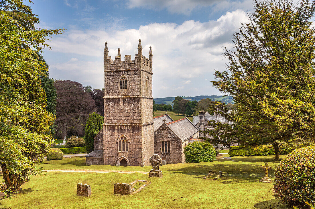 Gärten von Lanhydrock House bei Bodmin, Cornwall, England