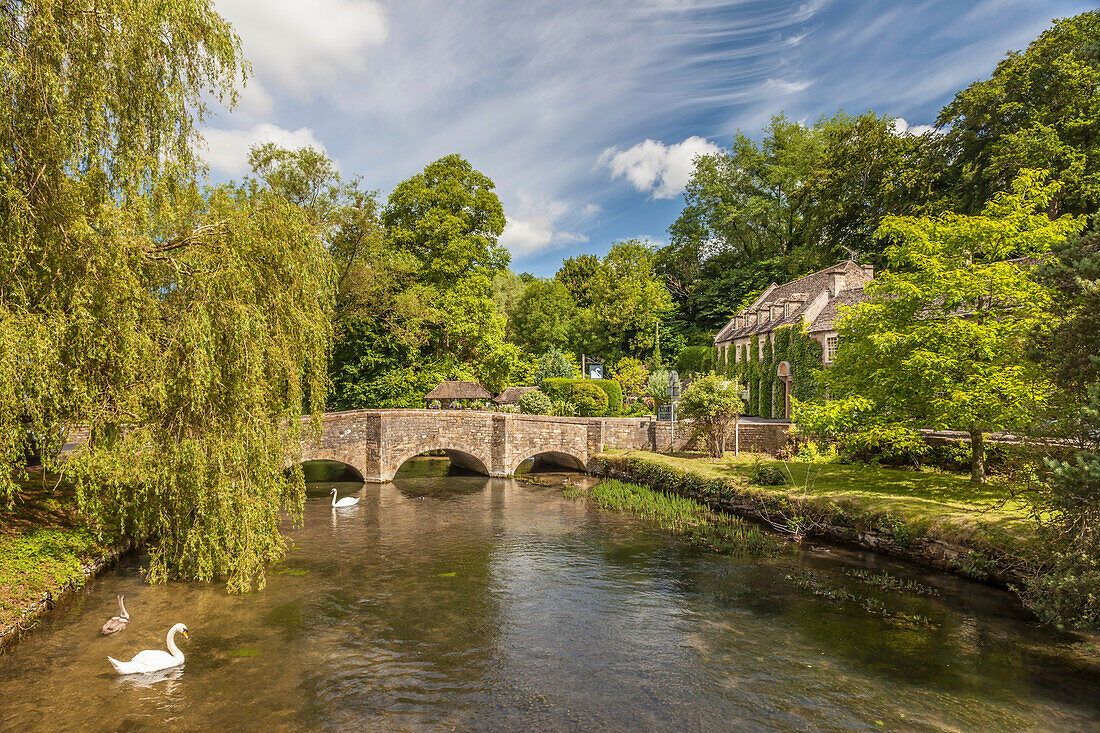 Bibury Bridge, Cotswolds, Gloucestershire, England