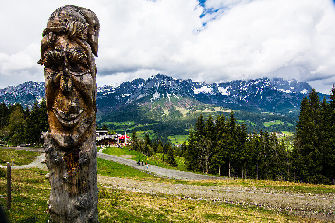 Österreich, Unterwegs auf dem Rübezahlweg, bei Elmau, mit schlechtem Wetter, Tirol