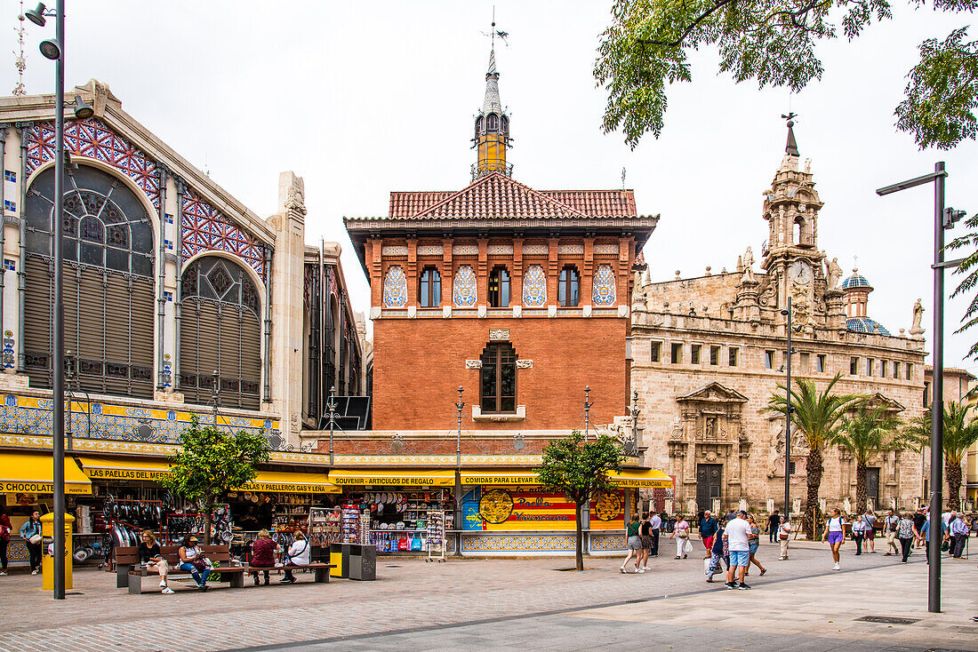 Markthalle Mercado Central und Seidenbörse, Valencia, Provinz Valencia, Spanien