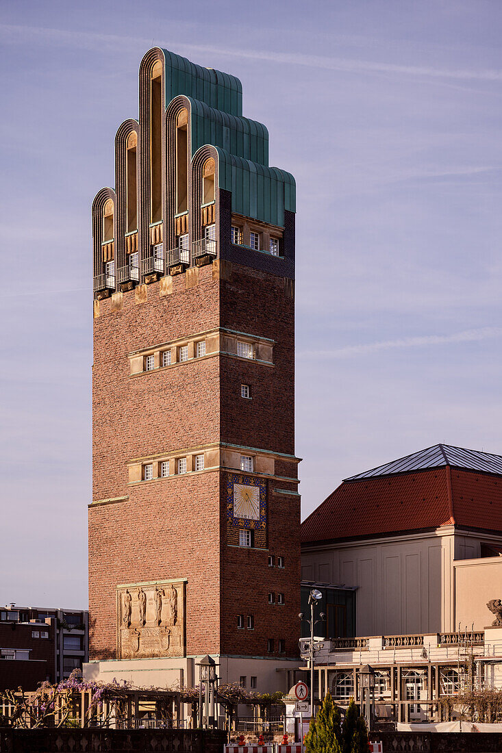 UNESCO Welterbe Mathildenhöhe Darmstadt, Hochzeitsturm, Künstlerkolonie, Hessen, Deutschland, Europa