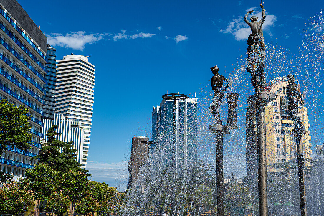 Music fountain in Vake district, city centre of Tbilisi