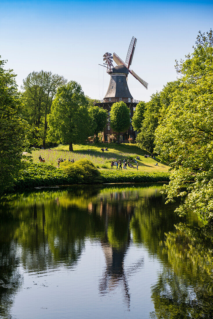 Windmill, Herdentorswallmühle, Hanseatic City of Bremen, Germany