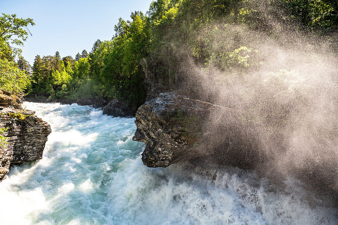 Slettafossen waterfall/gorge near Verma, Möre and Romsdal province, Norway