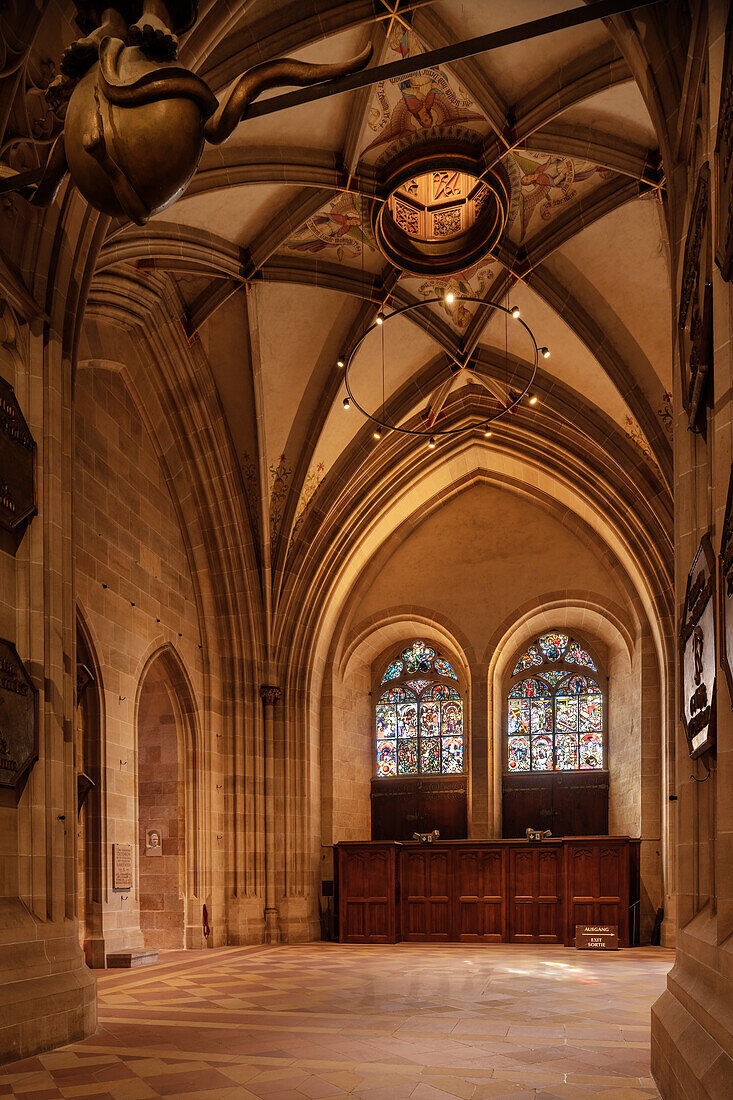 Tower hall in Ulm Minster, Ulm, Swabian Jura, Baden-Wuerttemberg, Germany, Europe