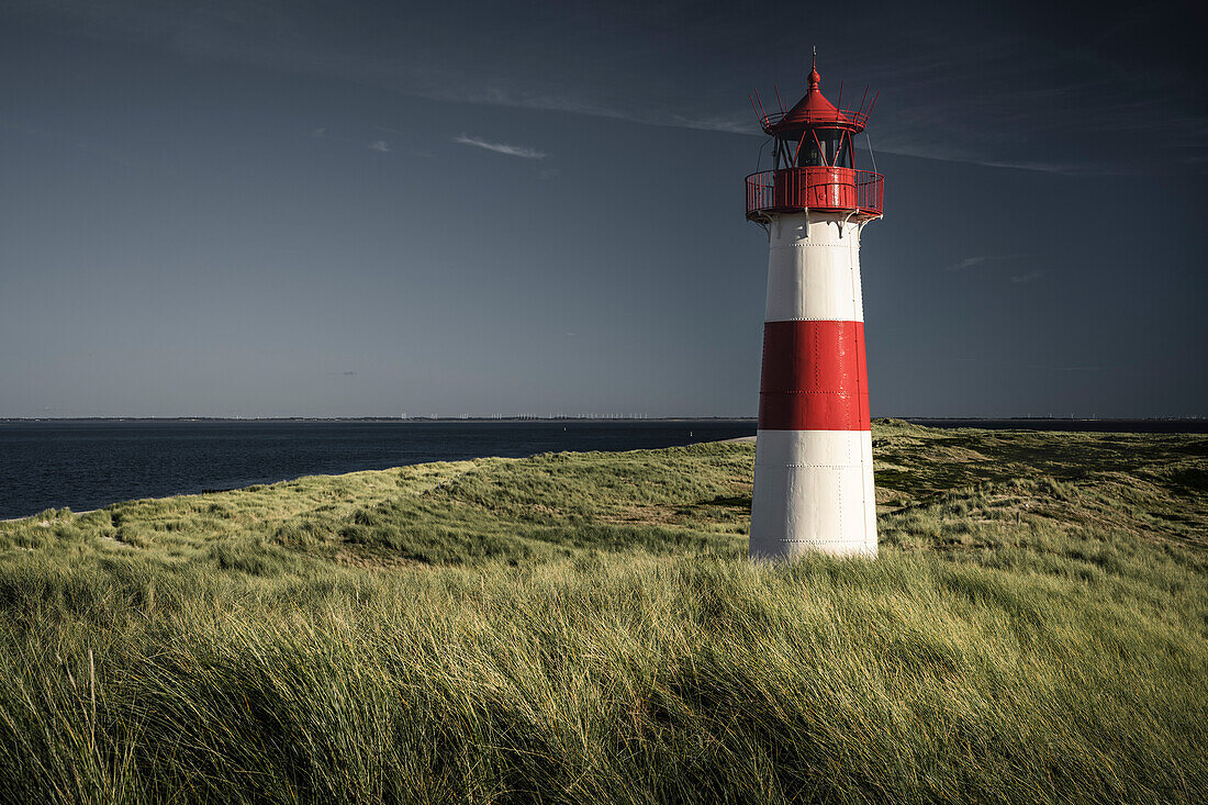 Leuchtturm List-Ost, Ellenbogen, List, Sylt, Nordfriesland, Schleswig-Holstein, Deutschland, Europa