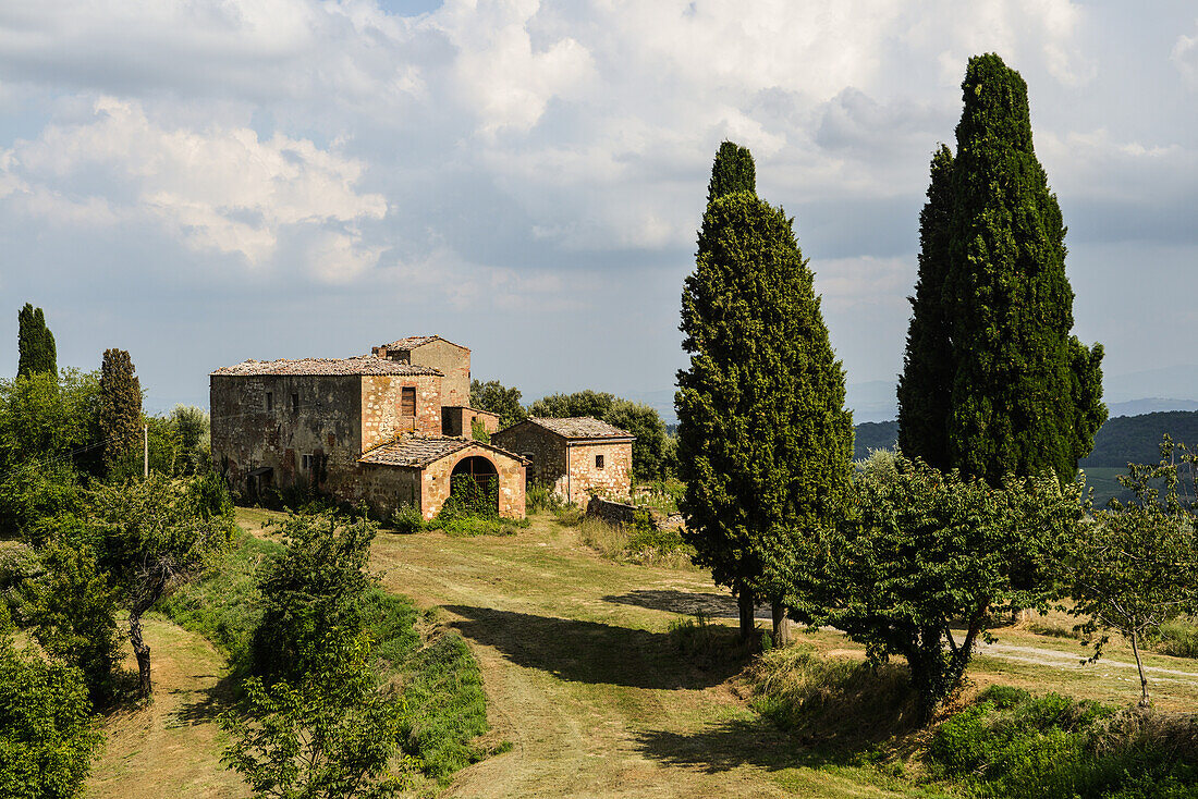 Val d'Orcia, traditionelles Landhaus, Toskana, Italien