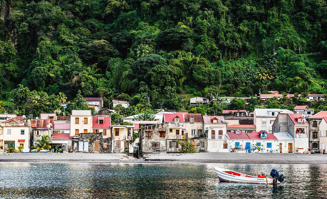 'Sleepy Fishing Town', Coastal Village, Martinique, Tropical Rainforest, Caribbean, France