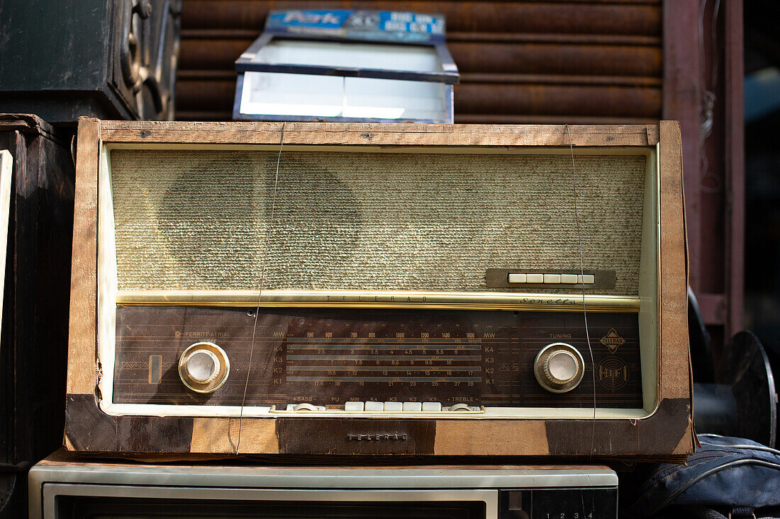 Pune, India, Antique radio on sale