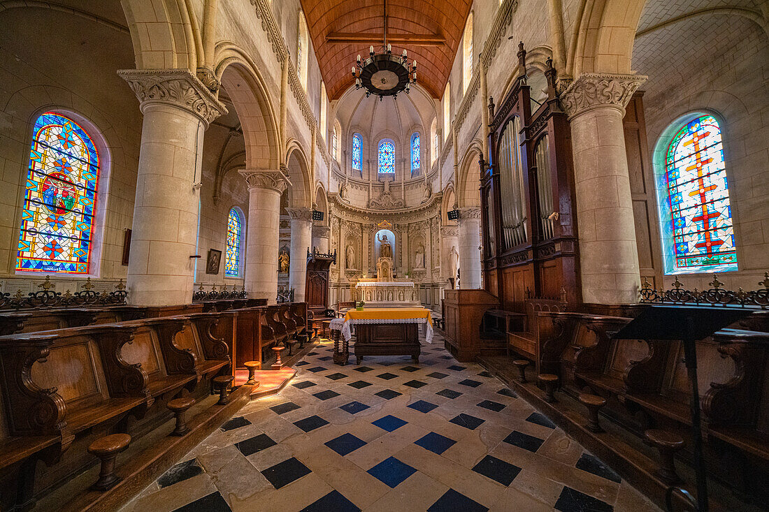 Innenansicht der Kirche Saint Martin in Yport, Normandie, Frankreich