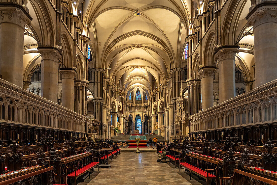 Innenraum der Kathedrale von Canterbury, England, Großbritannien, Europa  