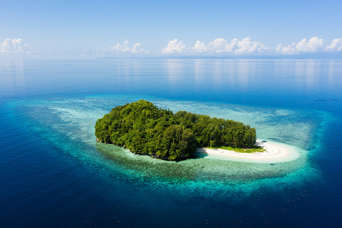 Tropische Insel in der Dampier Strait, Raja Ampat, West Papua, Indonesien