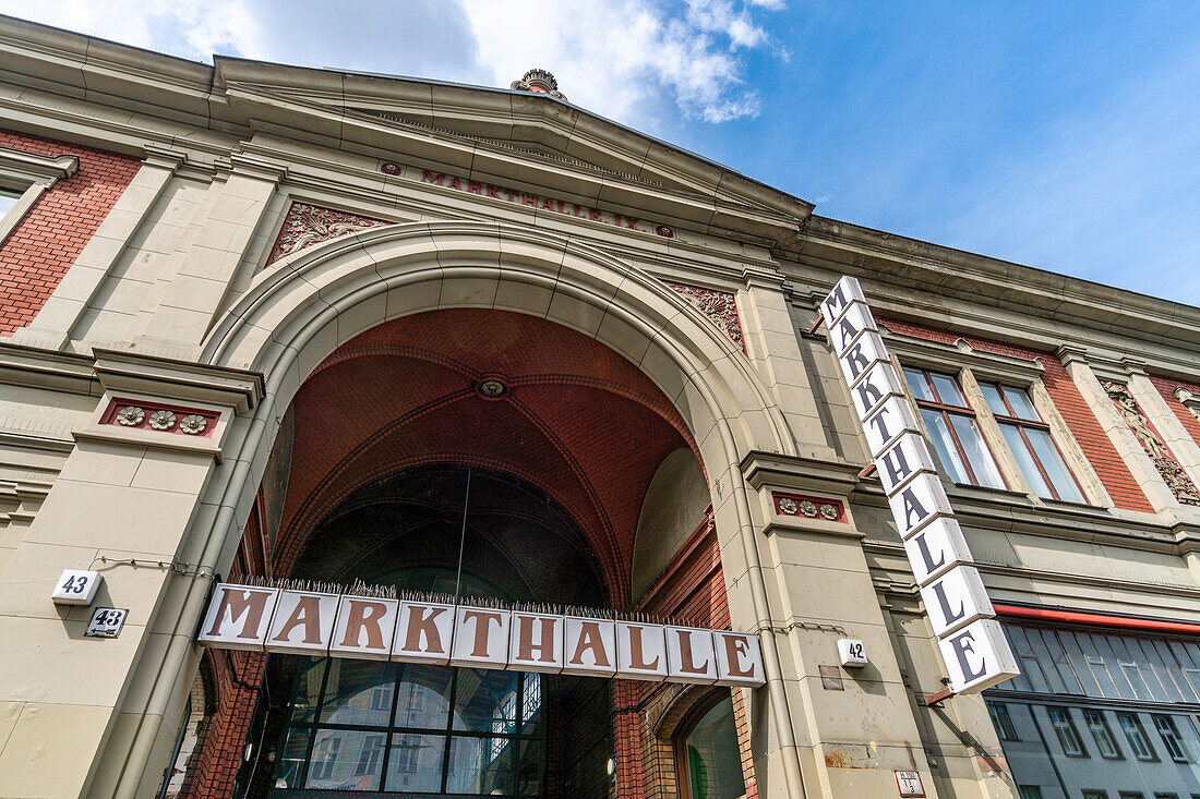 Exterior of Markthalle Neun, Eisenbahnstrasse, Kreuzberg, Berlin, Germany, Europe