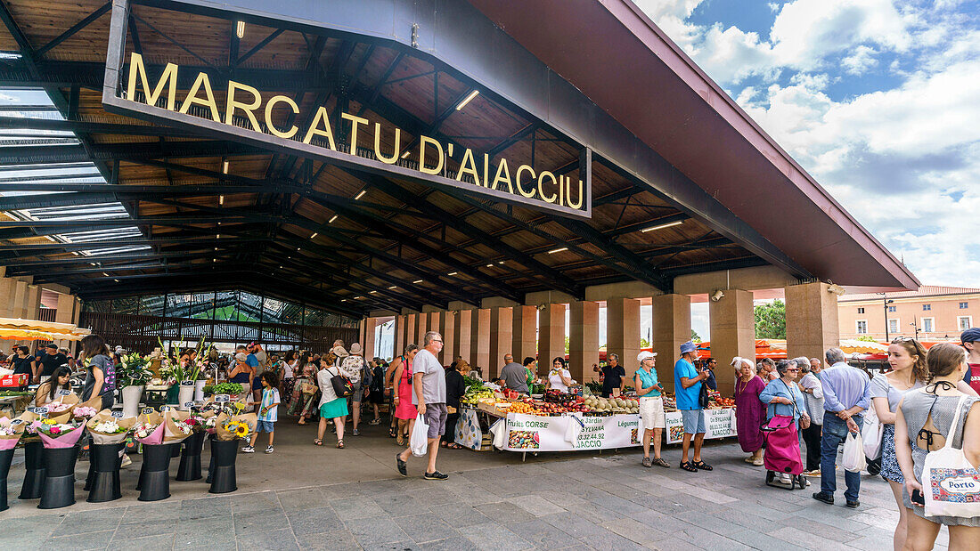 Ajaccio market, Corsica, France, Europe