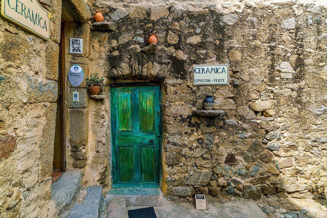 Pigna, artists'39; village, mountain village, Corsica, France, Europe