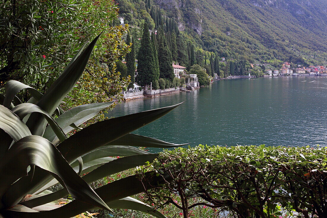 View south from Villa Monastero, Varenna, Lake Como, Lombardy, Italy