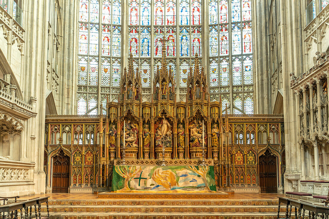 Altar der Kathedrale von Gloucester, England, Großbritannien, Europa  