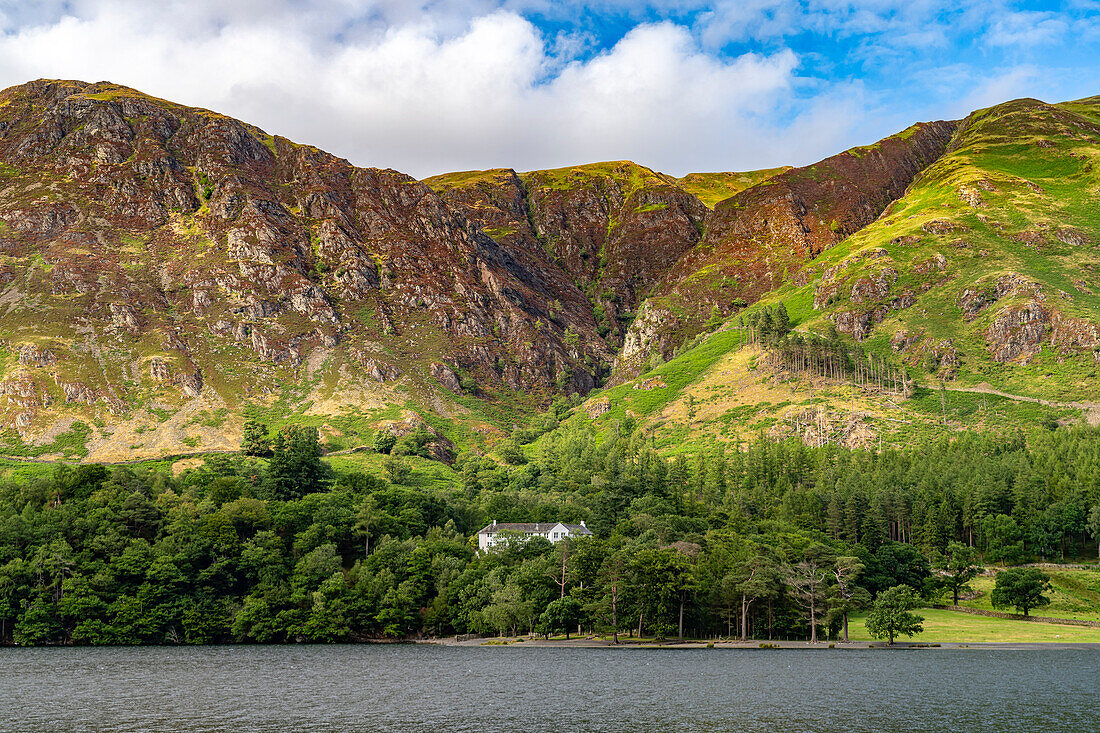 Landscape at Lake Buttermere in the Lake District, England, United Kingdom, Europe