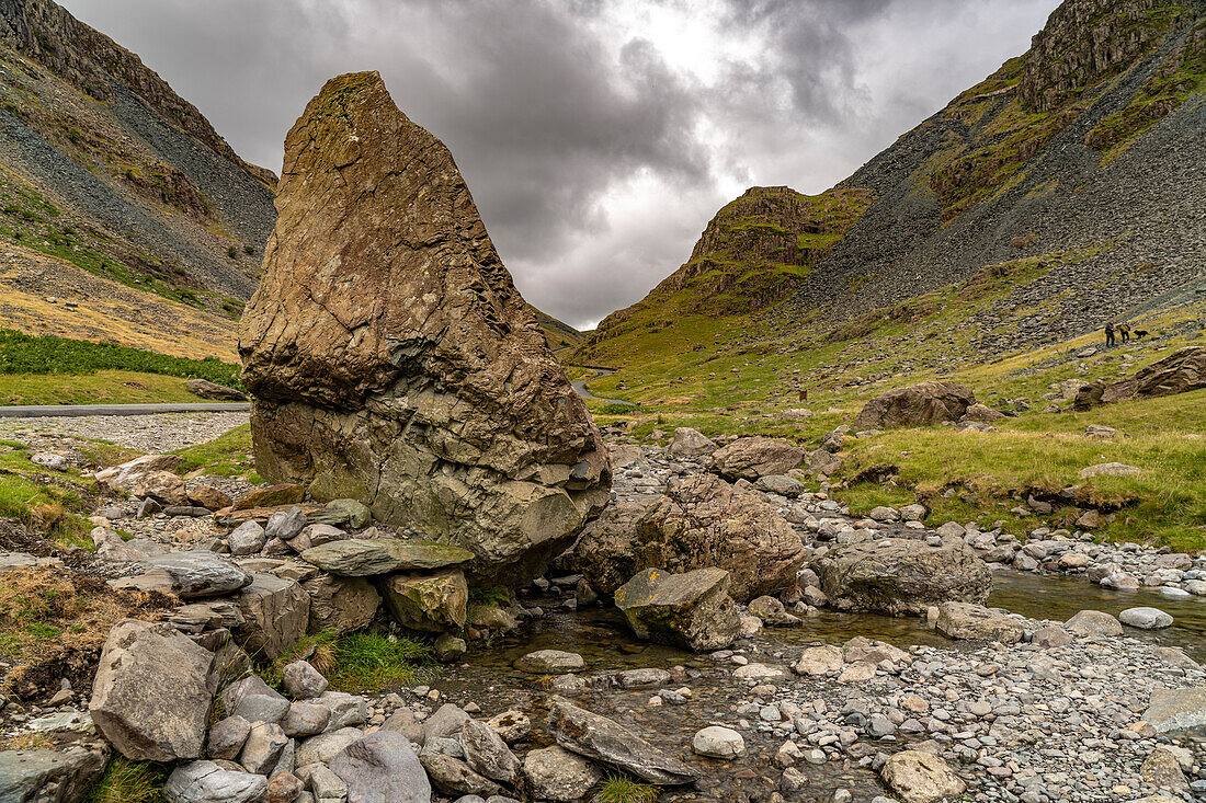 Rocks in the river at Honister Pass in the Lake District, England, UK, Europe