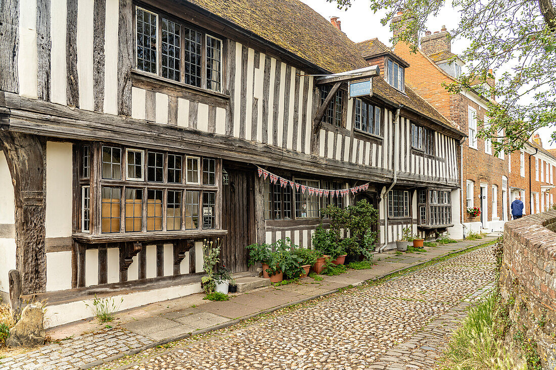 Fachwerkhäuser in der Altstadt von Rye, East Sussex, England, Großbritannien, Europa  