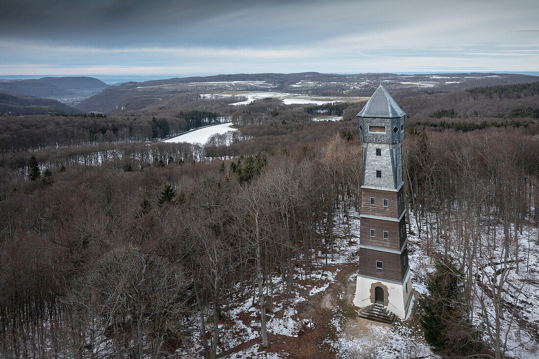 Römerstein Tower, Römerstein Municipality, Reutlingen District, Swabian Jura, Baden-Wuerttemberg, Germany, Europe