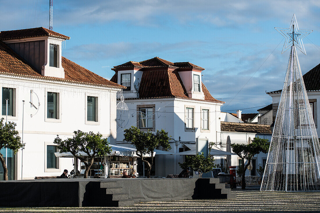 "Pombalina" traditional houses in Vila Real do Bispo city center, Algarve, january 2023