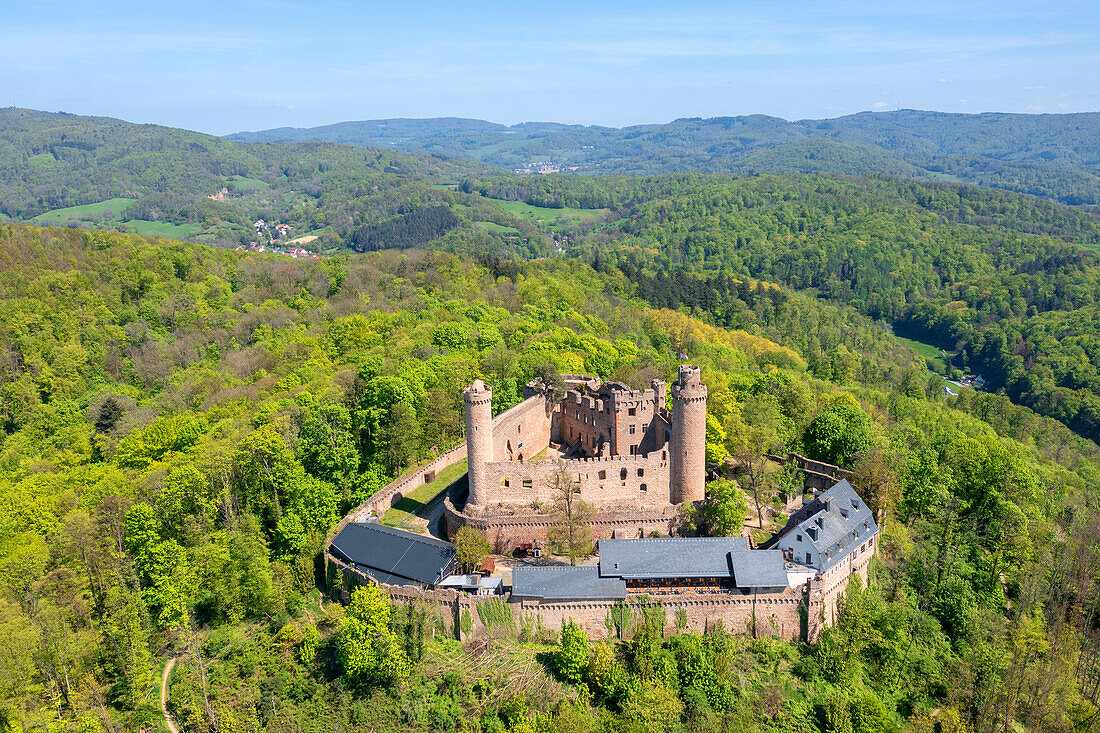 Schloss Auerbach bei Bensheim, Hessische Bergstrasse, Odenwald, GEO-Naturpark, Hessen, Deutschland