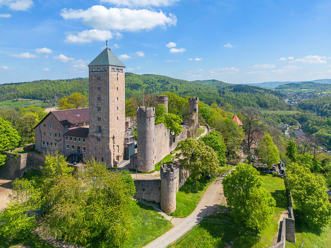 Starkenburg in Heppenheim, Bergstrasse, Odenwald, Hesse, Germany