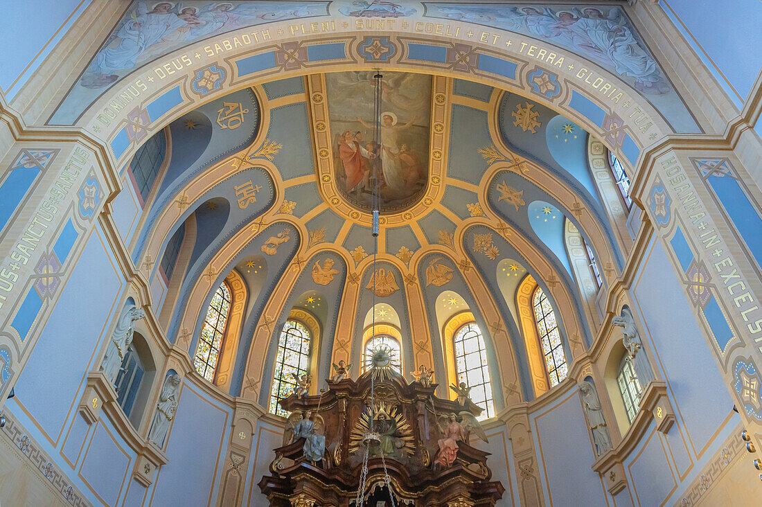 Church of St. Laurentius, Weinheim, Odenwald, GEO Nature Park, Bergstrasse-Odenwald, Baden-Württemberg, Germany