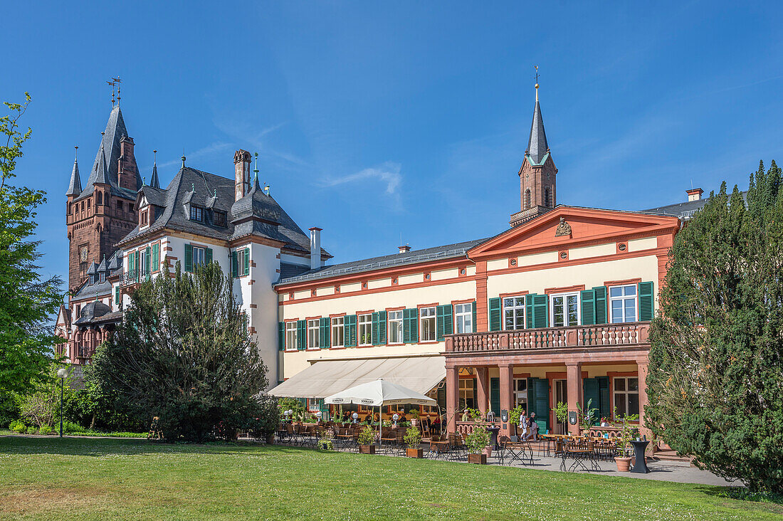 Castle with town hall, Weinheim, Odenwald, GEO Nature Park, Bergstrasse-Odenwald, Baden-Württemberg, Germany