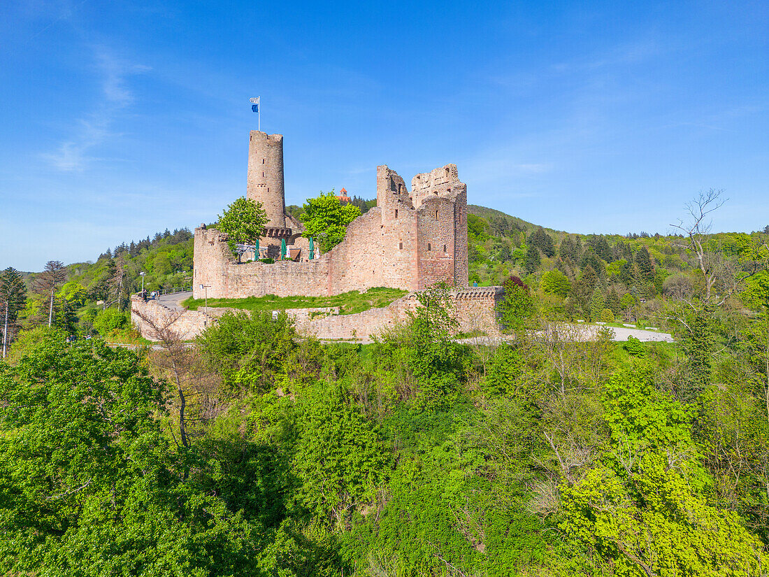 Windeck Castle ruins, Weinheim, Odenwald, GEO Nature Park, Bergstrasse-Odenwald, Baden-Württemberg, Germany