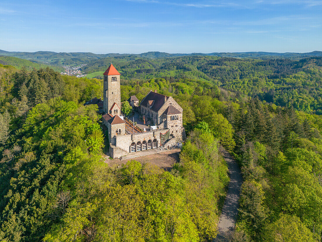 Wachenburg on the Wachenberg, Weinheim, Odenwald, GEO Nature Park, Bergstrasse-Odenwald, Baden-Württemberg, Germany