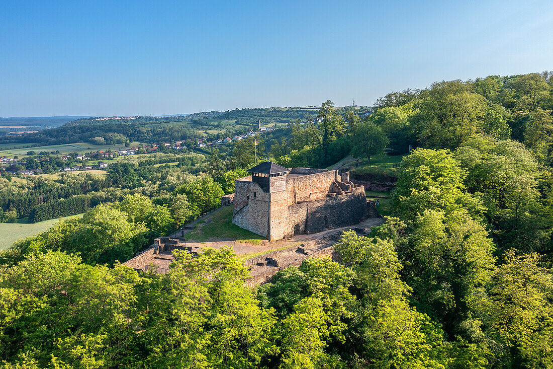 Burgruine Teufelsburg, bei Überherrn, Felsberg, Saarland, Deutschland