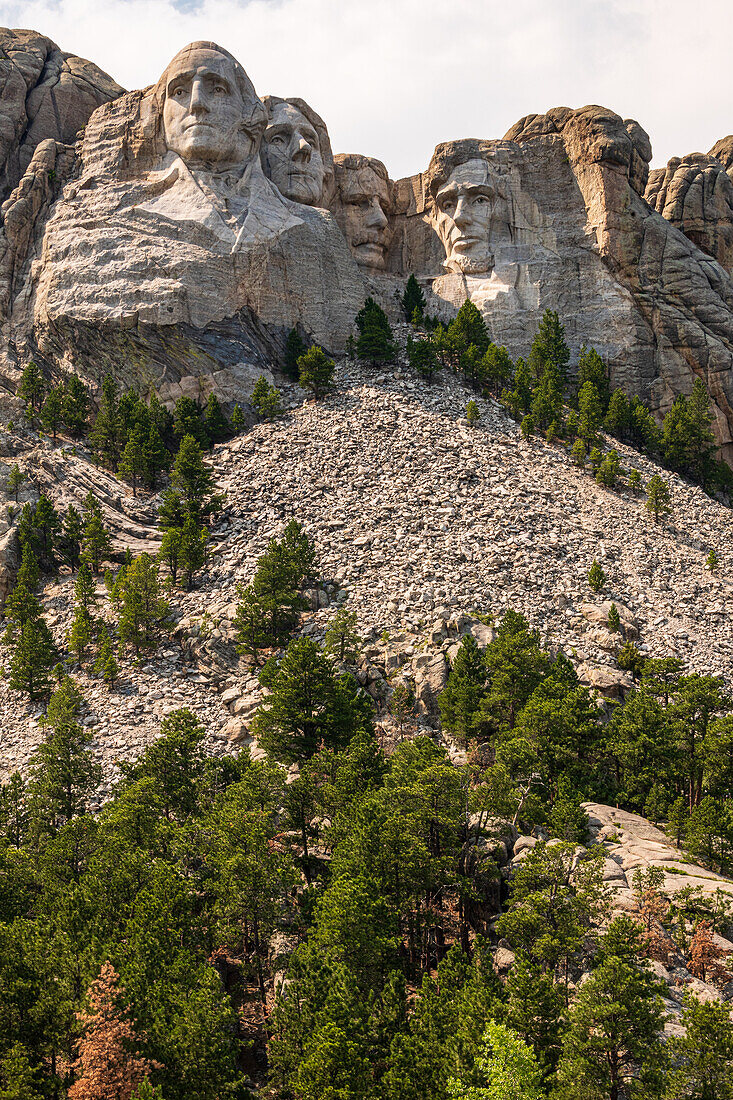 Blick auf das Mt. Rushmore National Monument, Black Hills,  Nähe Keystone, South Dakota, USA