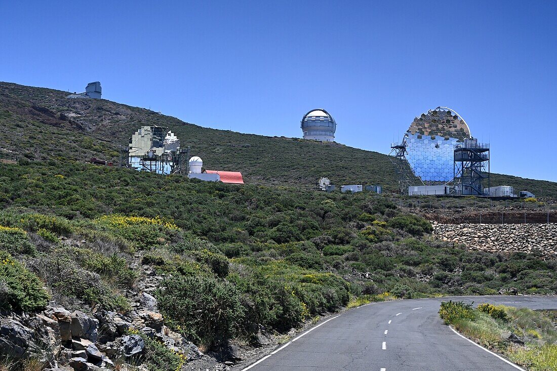 Observatories on the Caldera of La Palma, Canary Islands, Spain