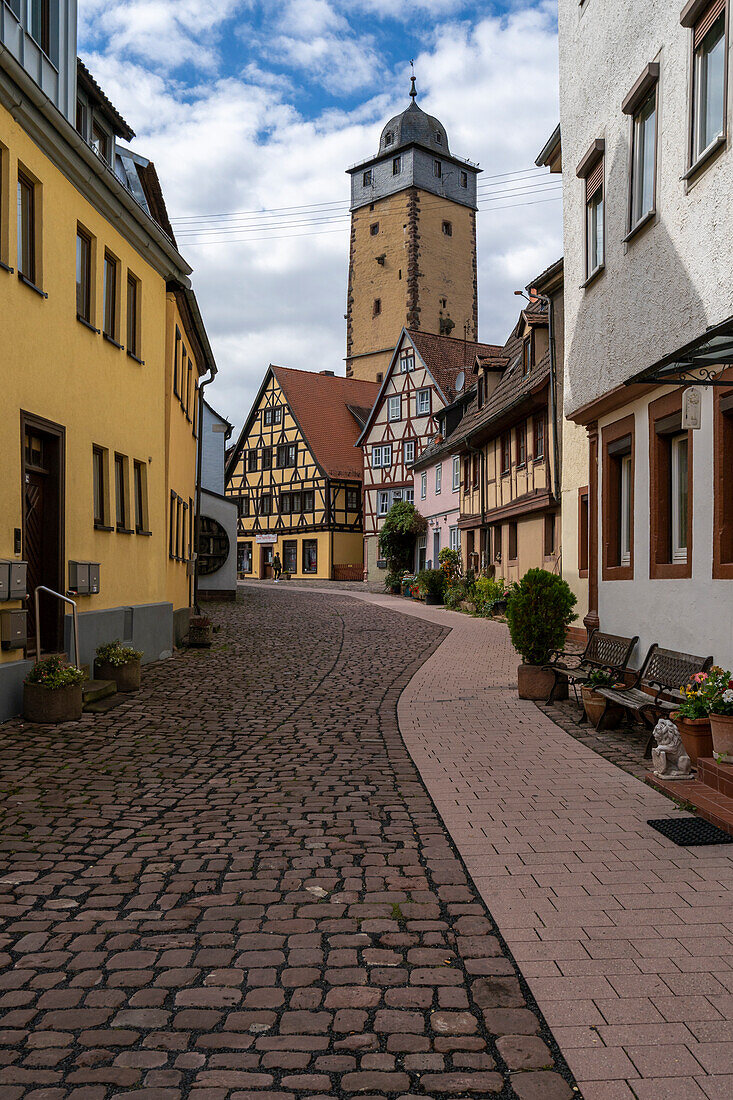 Historic town center of Lohr am Main, Main-Spessart district, Lower Franconia, Bavaria, Germany