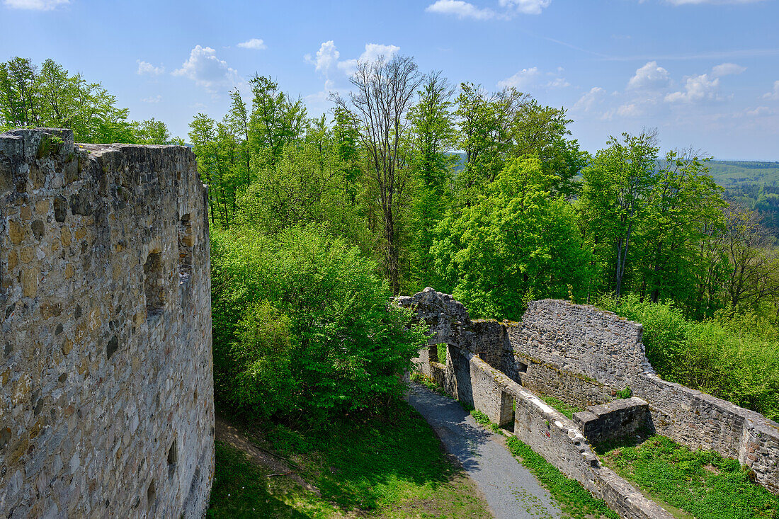 Bramberg castle ruins in the Haßberge nature park, Haßfurt district, Lower Franconia, Franconia, Bavaria, Germany
