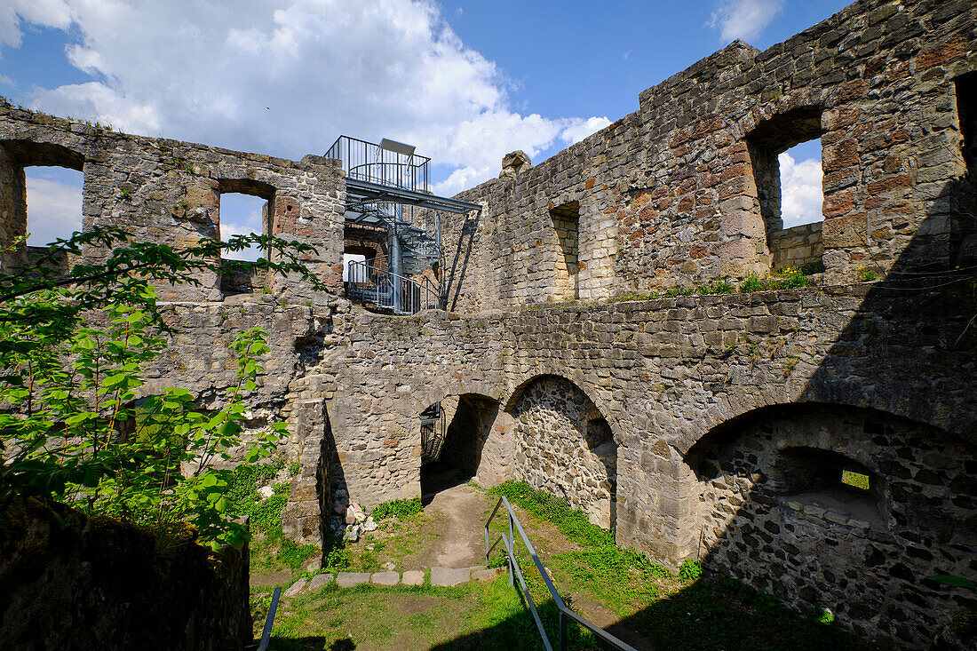 Bramberg castle ruins in the Haßberge nature park, Haßfurt district, Lower Franconia, Franconia, Bavaria, Germany