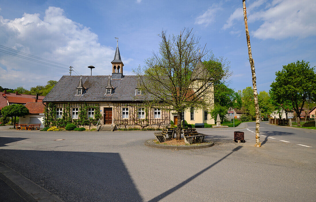 Former school in Ditterswind, district of Maroldsweisach, district of Haßfurt, Lower Franconia, Franconia, Bavaria, Germany