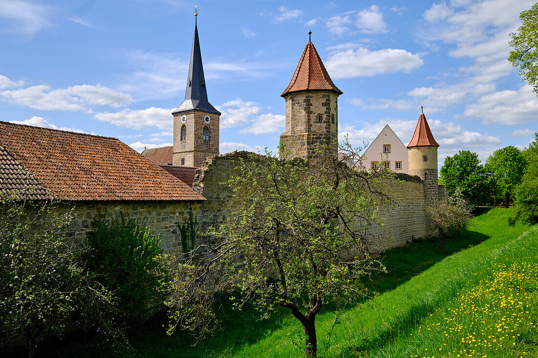 Historische Altstadt von Seßlach, Landkreis Coburg, Oberfranken, Franken, Bayern, Deutschland