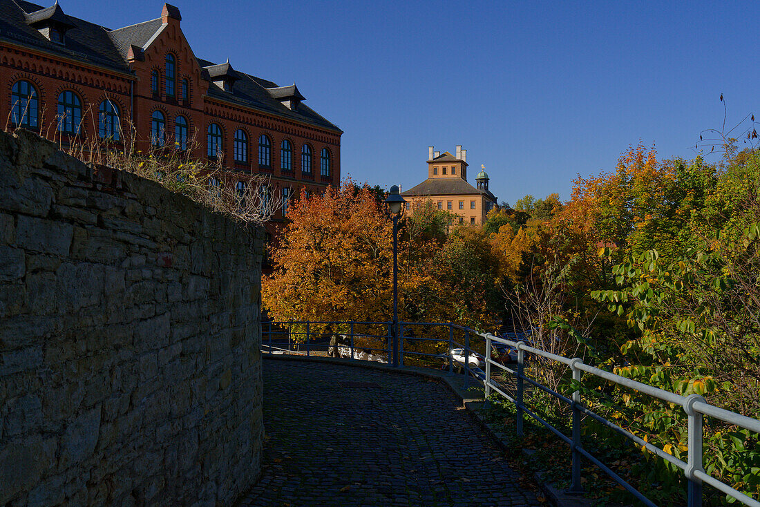 Blick zum Schloss Moritzburg in Zeitz, Burgenlandkreis, Sachsen-Anhalt, Deutschland