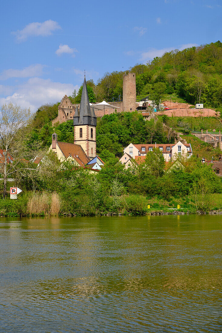 Blick auf die Altstadt von Gemünden am Main, Landkreis Main-Spessart, Unterfranken, Franken, Bayern, Deutschland 