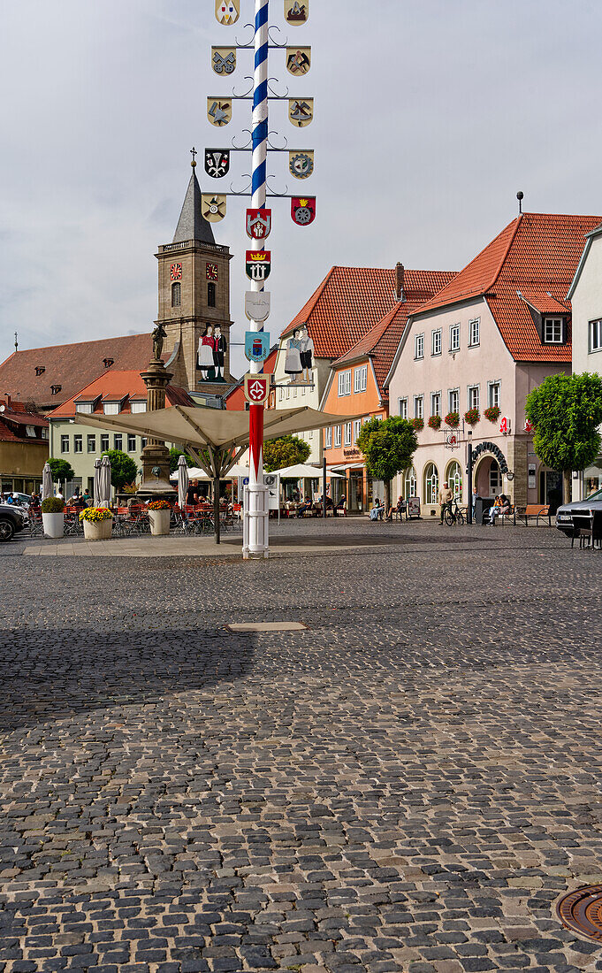 Die historische Altstadt von Bad Neustadt, Landkreis Rhön-Grabfeld, Unterfranken, Franken, Bayern, Deutschland\n
