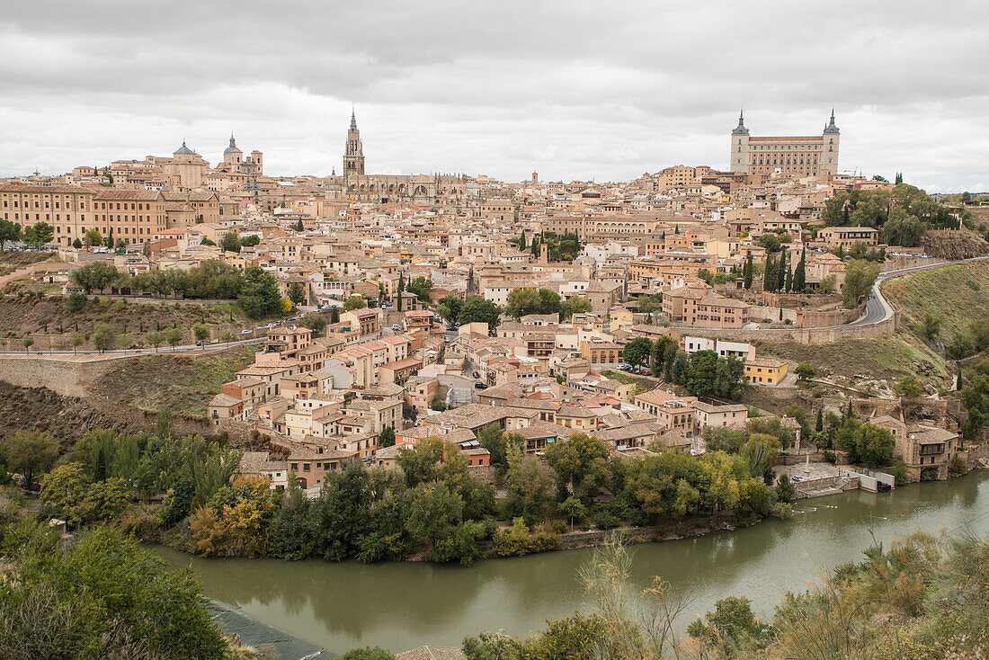 Blick auf die Stadt, Toledo, Kastilien-La Mancha, Spanien