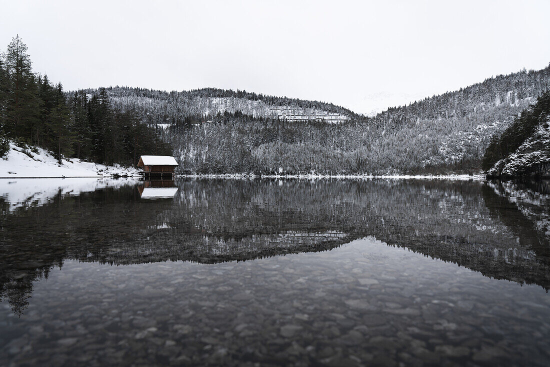 Reflection at Mittersee, Biberwier, Austria