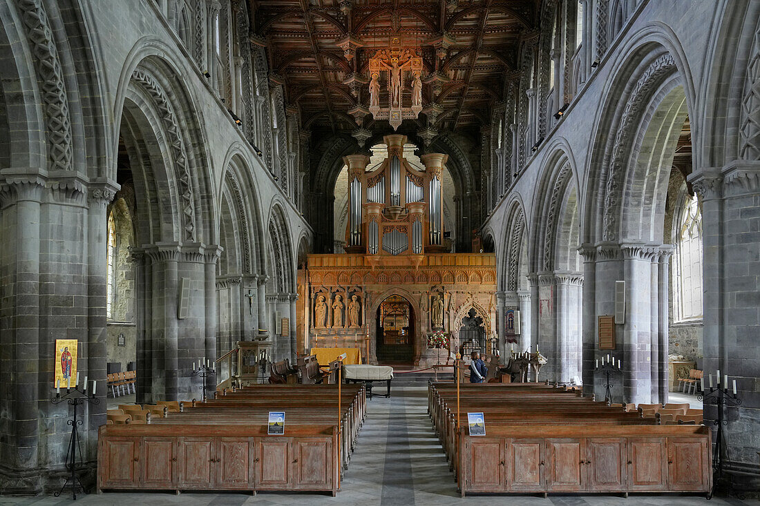 Großbritannien, Wales, Pembrokeshire, Kathedrale von St Davids, Innenraum