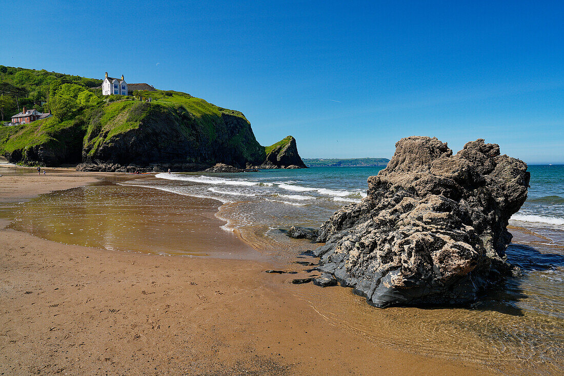 Großbritannien, West Wales, Bezirk Ceredigion, Bucht von Llangrannog