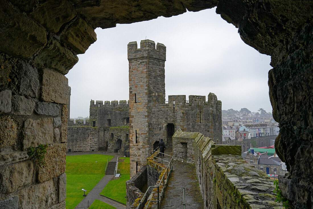 Großbritannien, Nord West Wales, Gwynedd, Burgruine Caernarfon castle