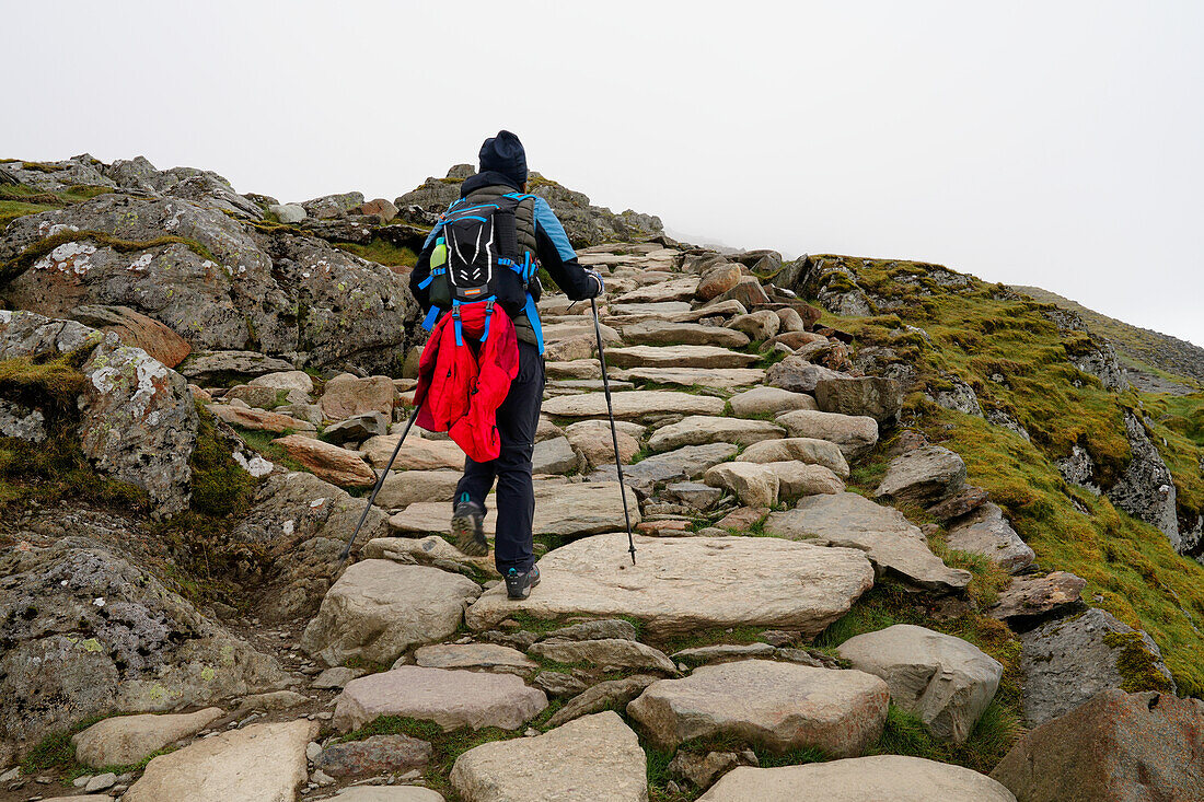 Großbritannien, Nord Wales, Snowdonia, Aufstieg auf den Mount Snowdon